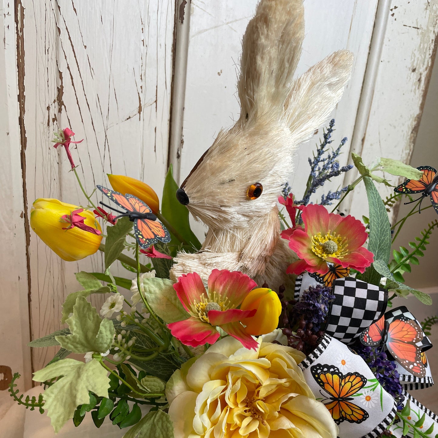Bunny and Butterflies floral arrangment