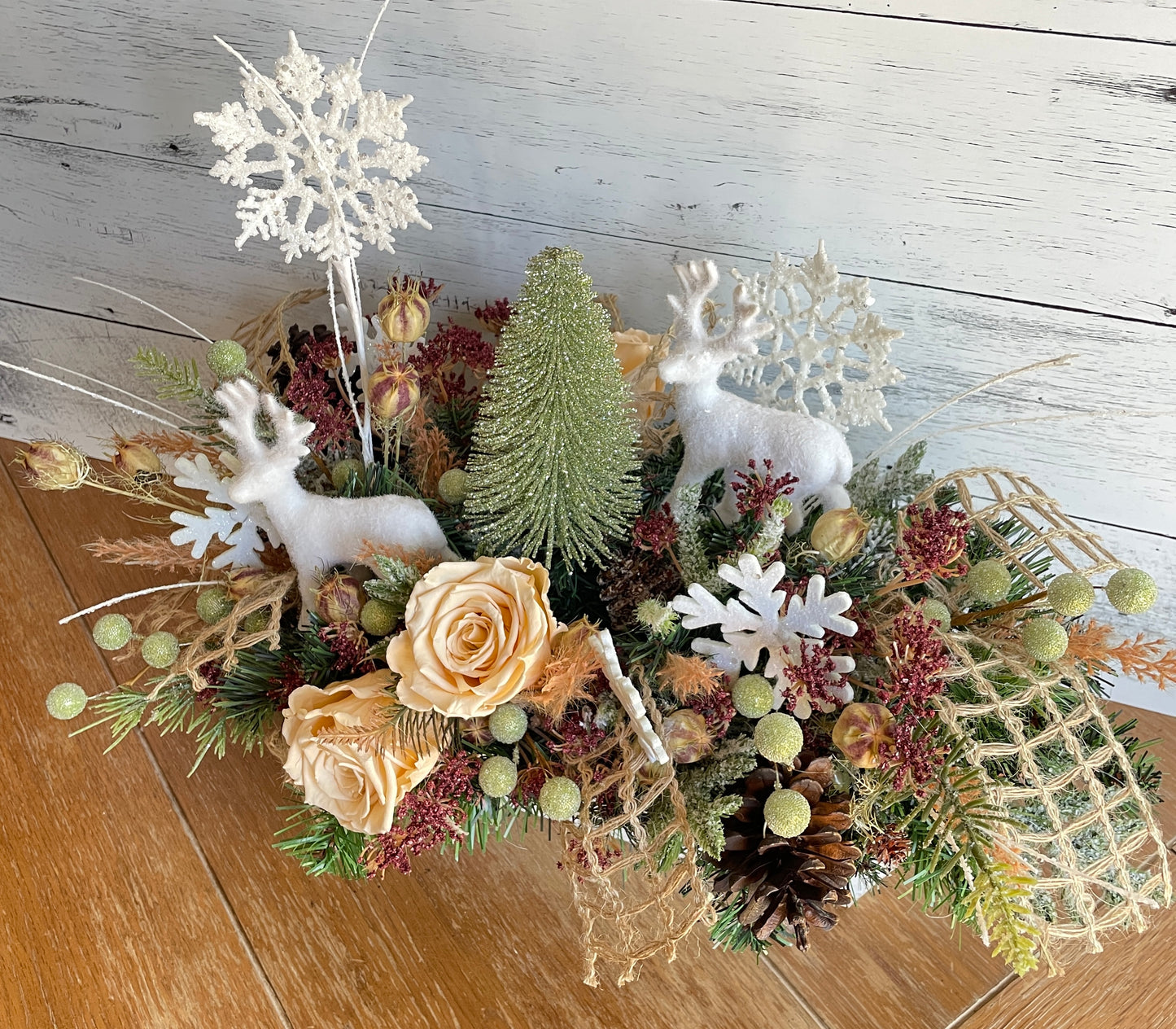 Winter Deer Floral Centerpiece