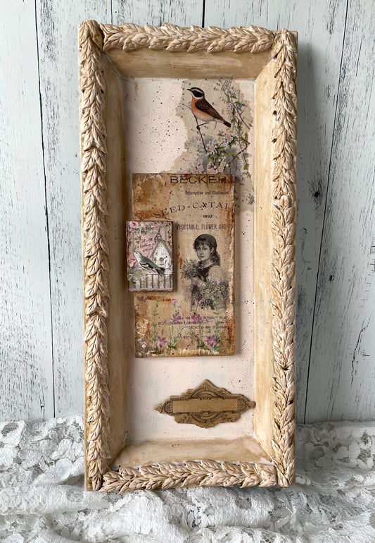 Shabby Chic Garden Wall art assemblage