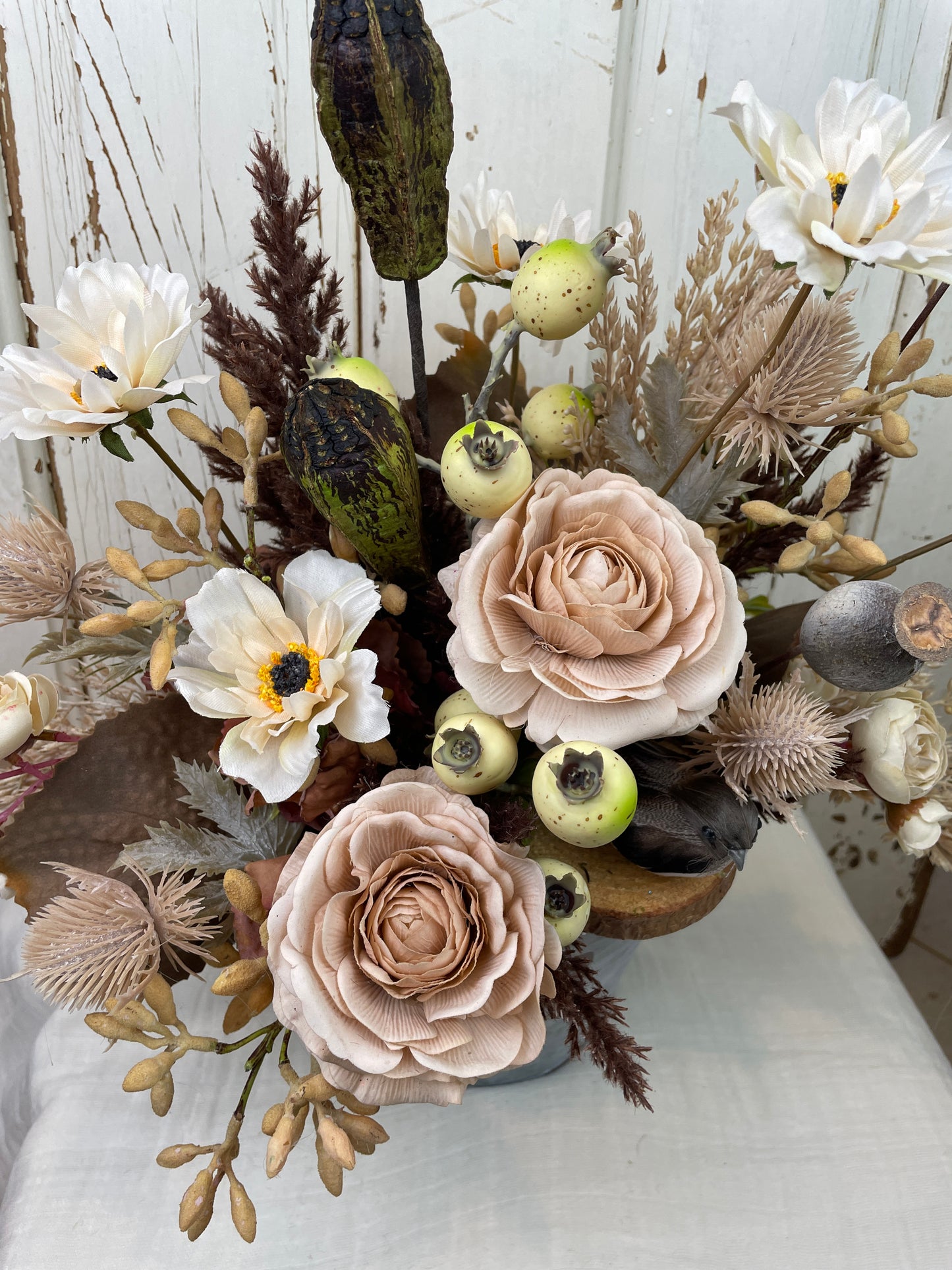 Boho floral centerpiece