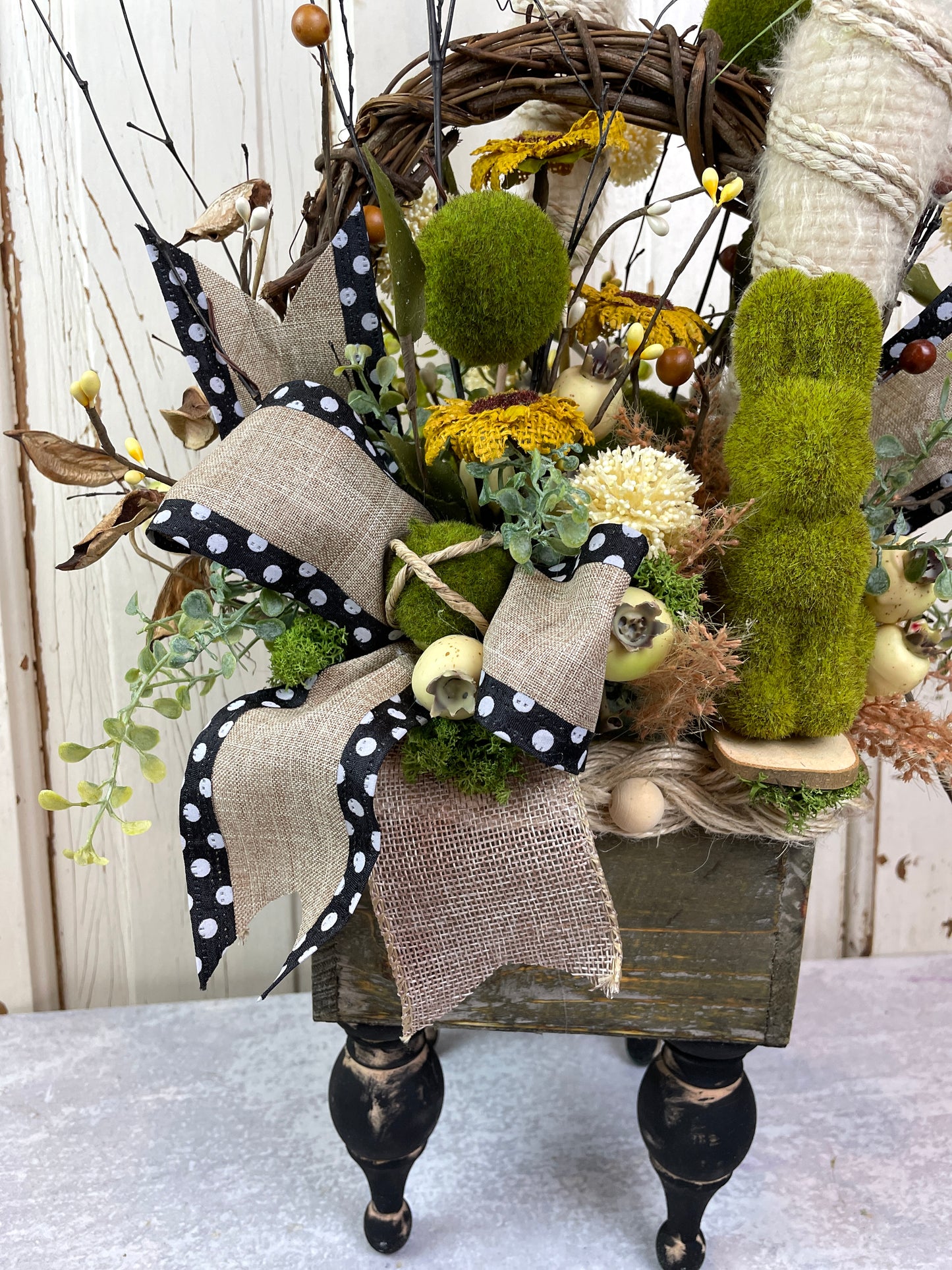 Farmhouse Bunny and Carrots Centerpiece