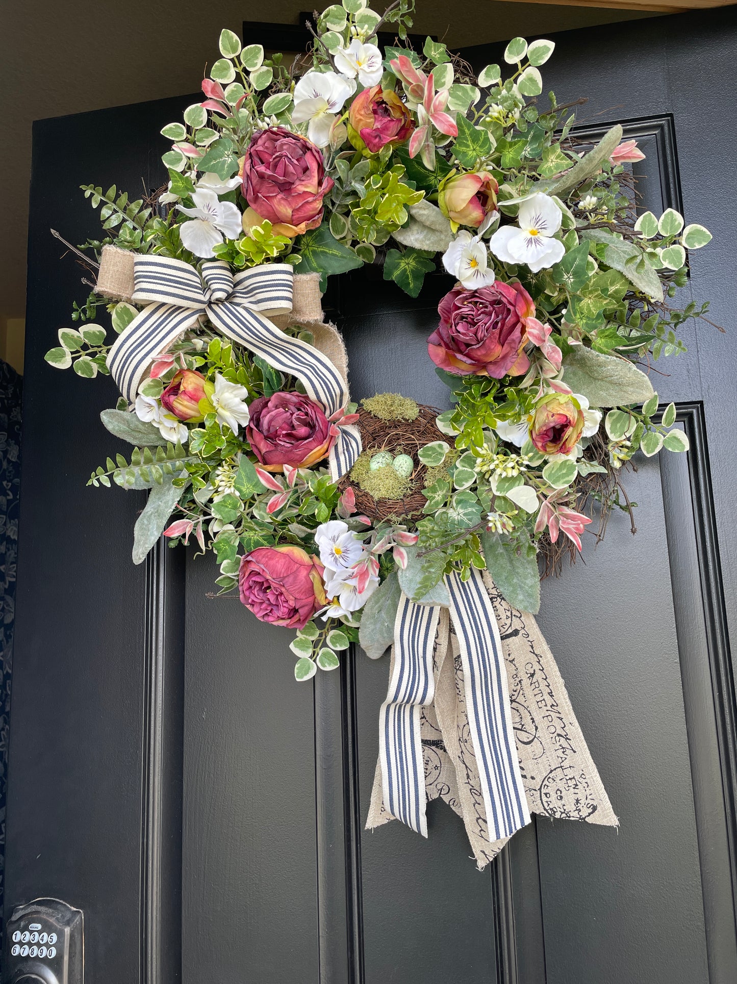 French Country Rose Wreath