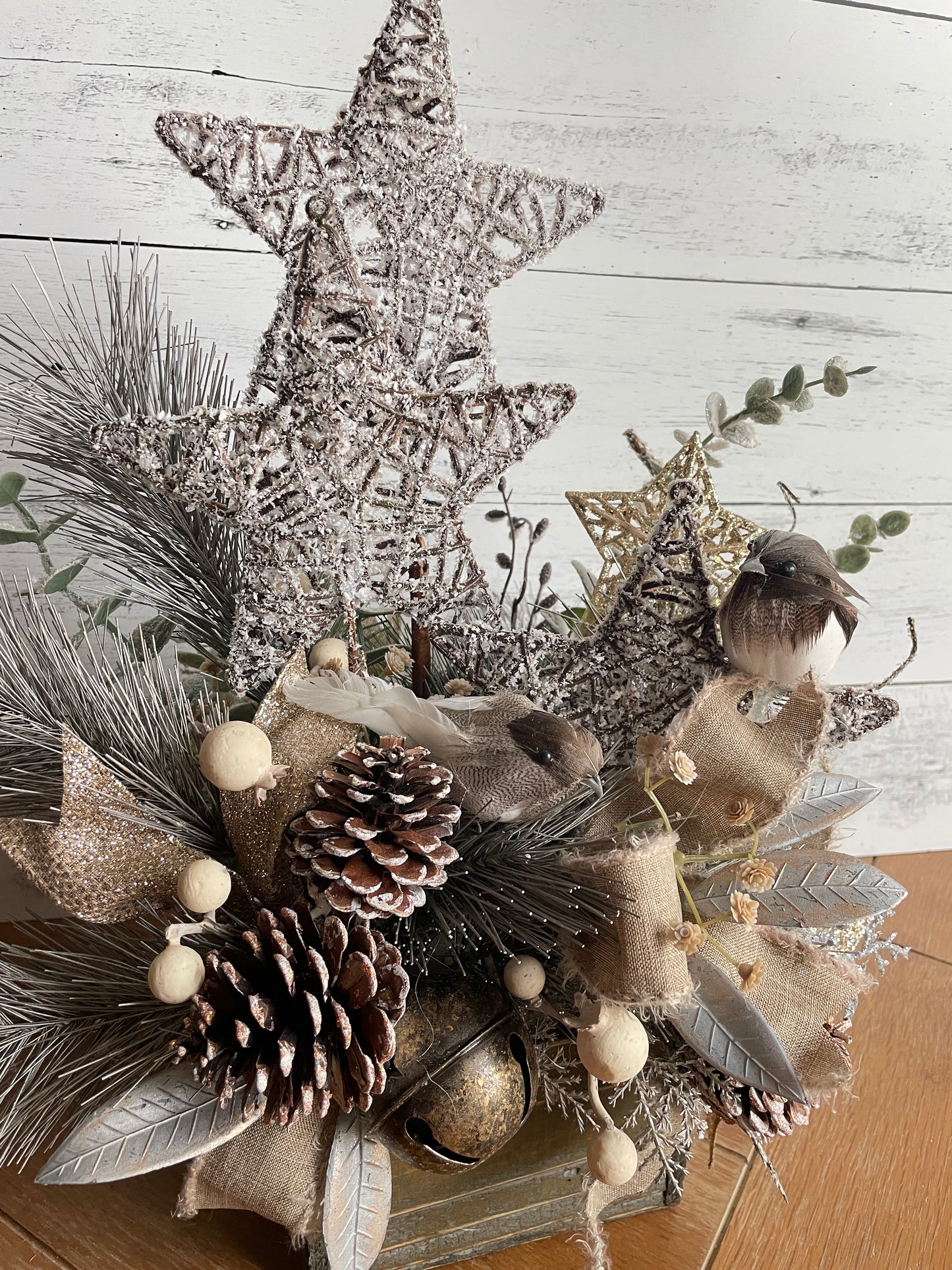 Christmas stars floral centerpiece