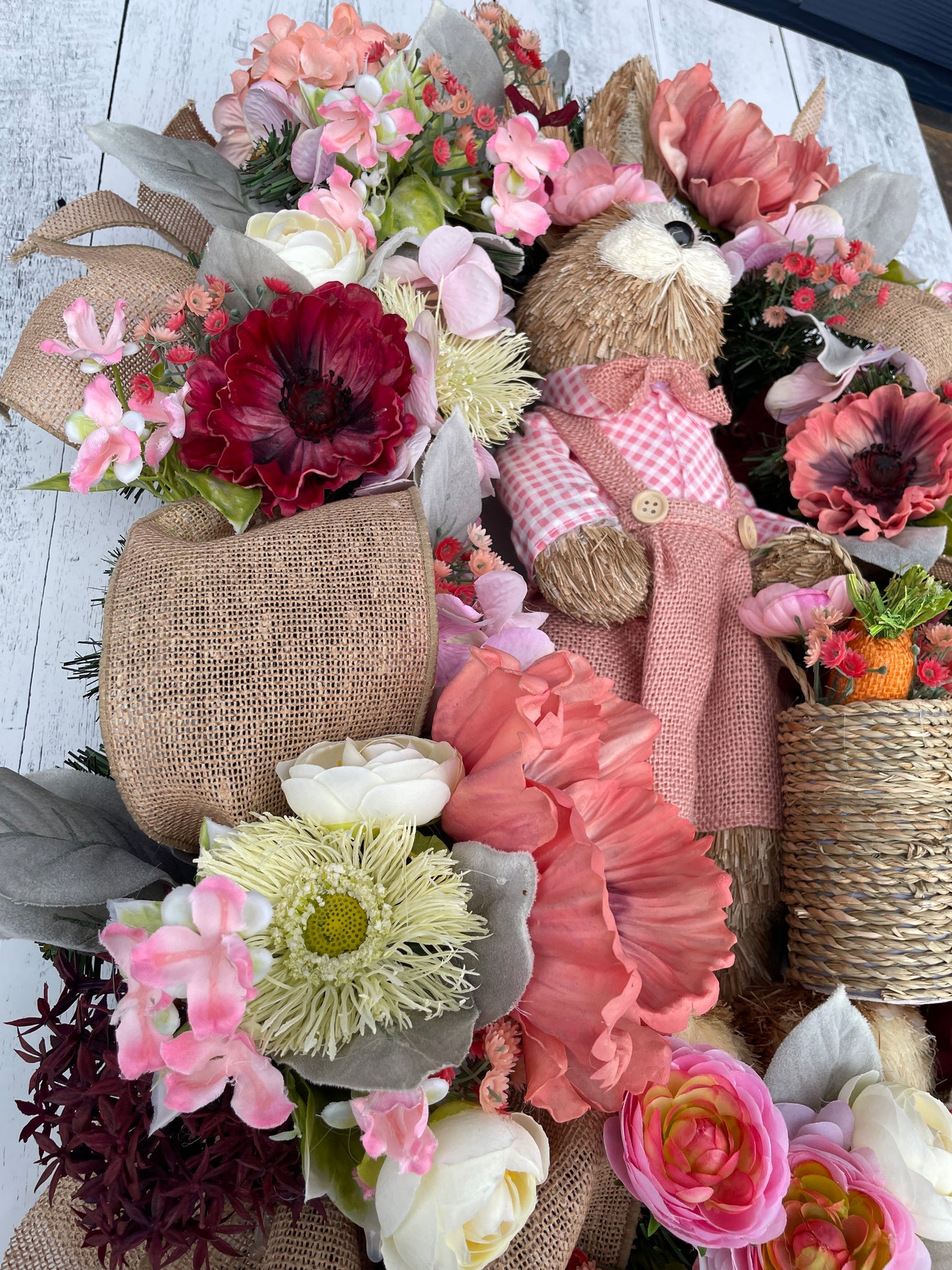 Pink Rabbit Wreath in Pink