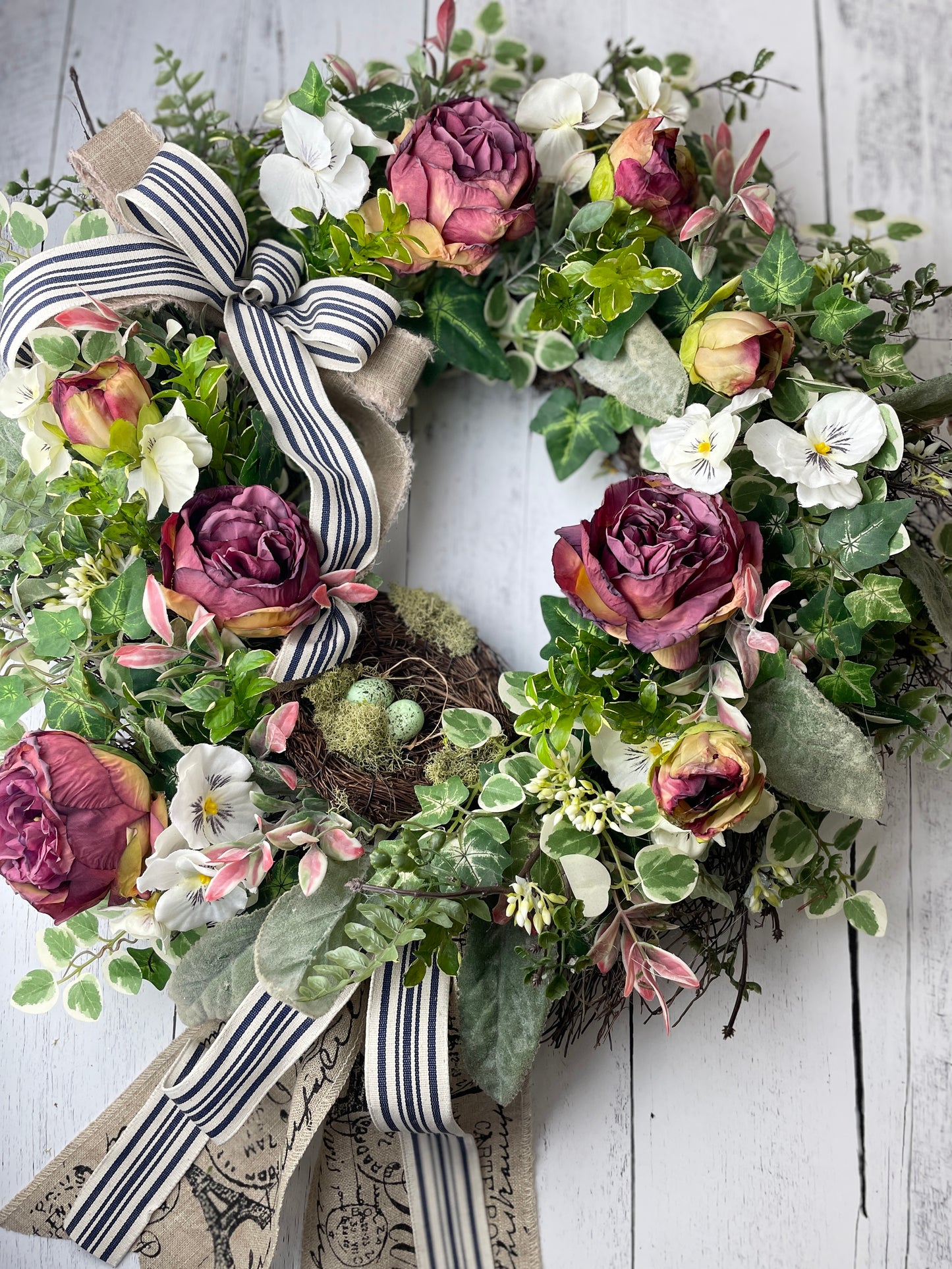 French Country Rose Wreath