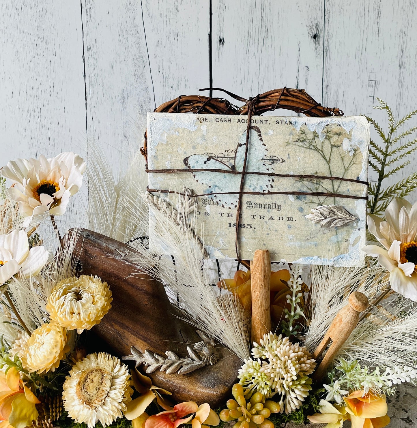 Vintage shoe floral arrangement