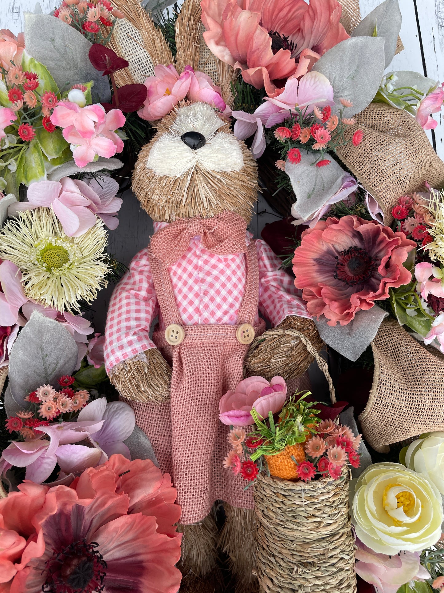 Pink Rabbit Wreath in Pink