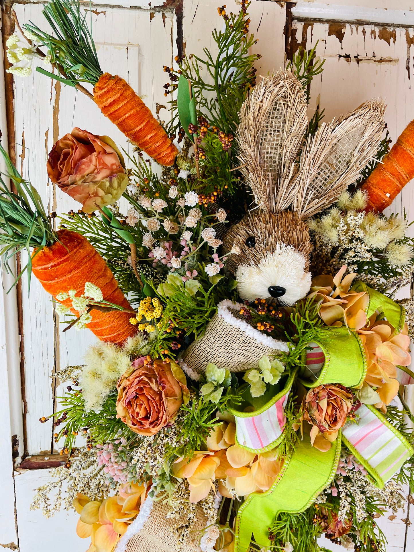 Garden themed floral swag