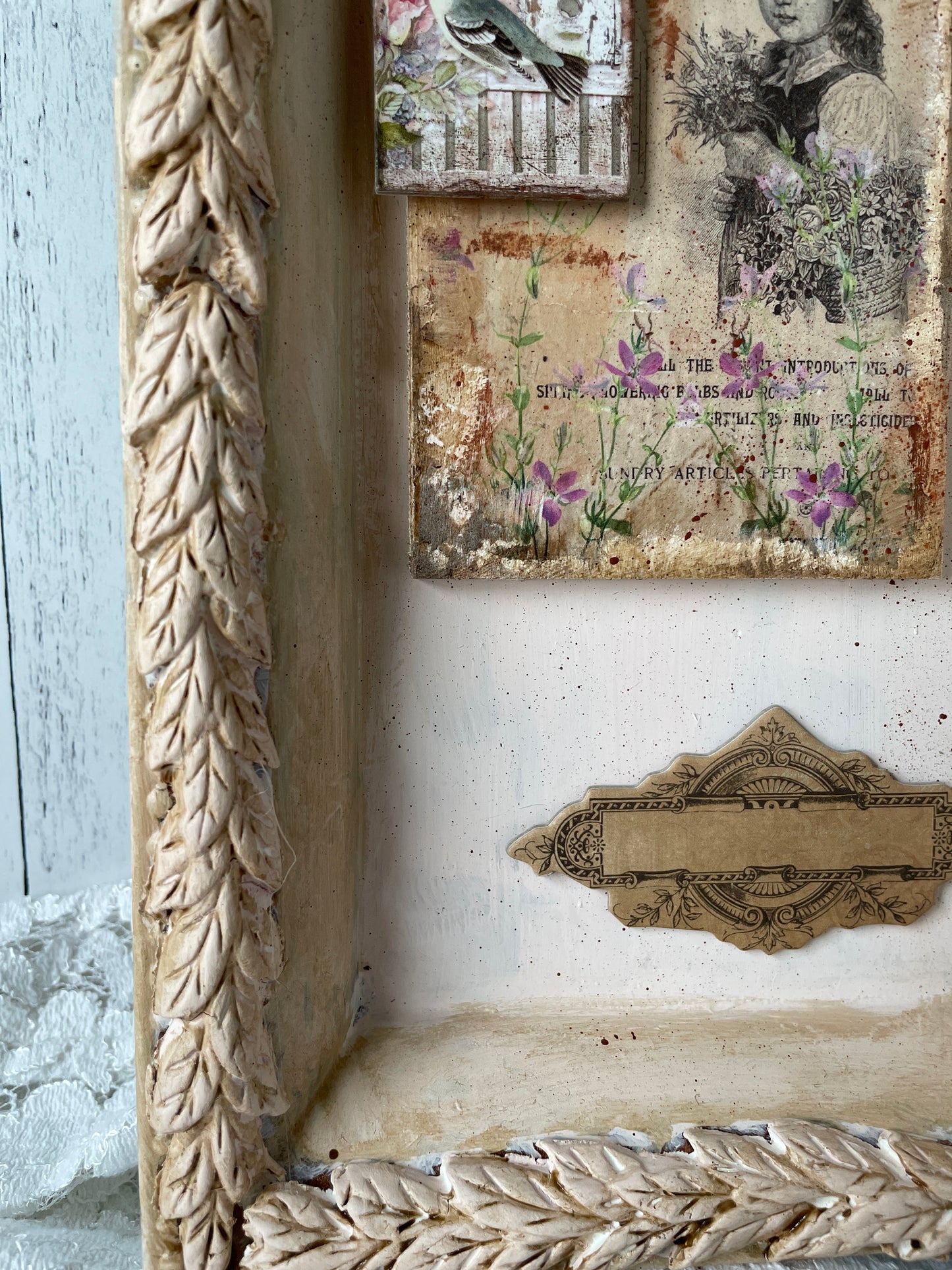 Shabby Chic Garden Wall art assemblage