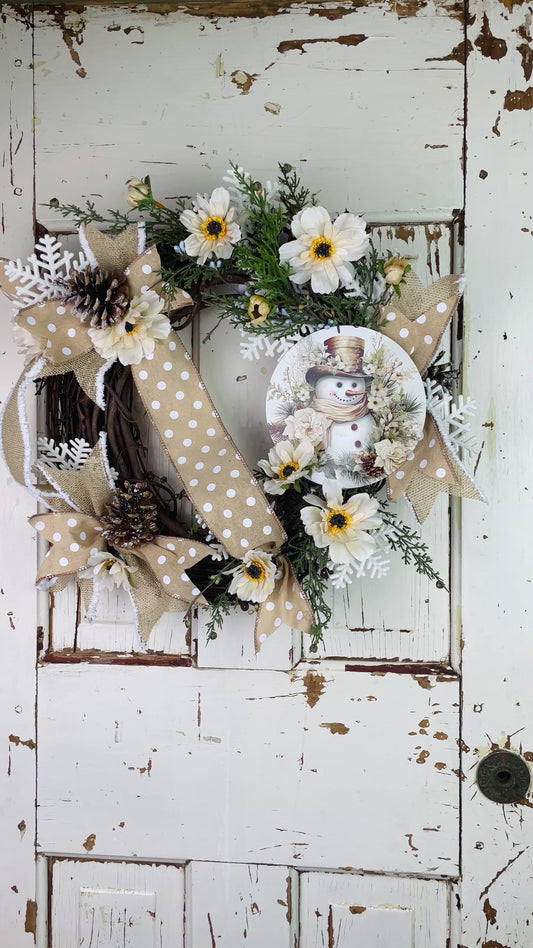 Snowman Winter Wreath