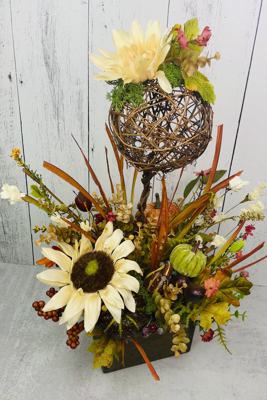 Fall Table decor with Sunflowers