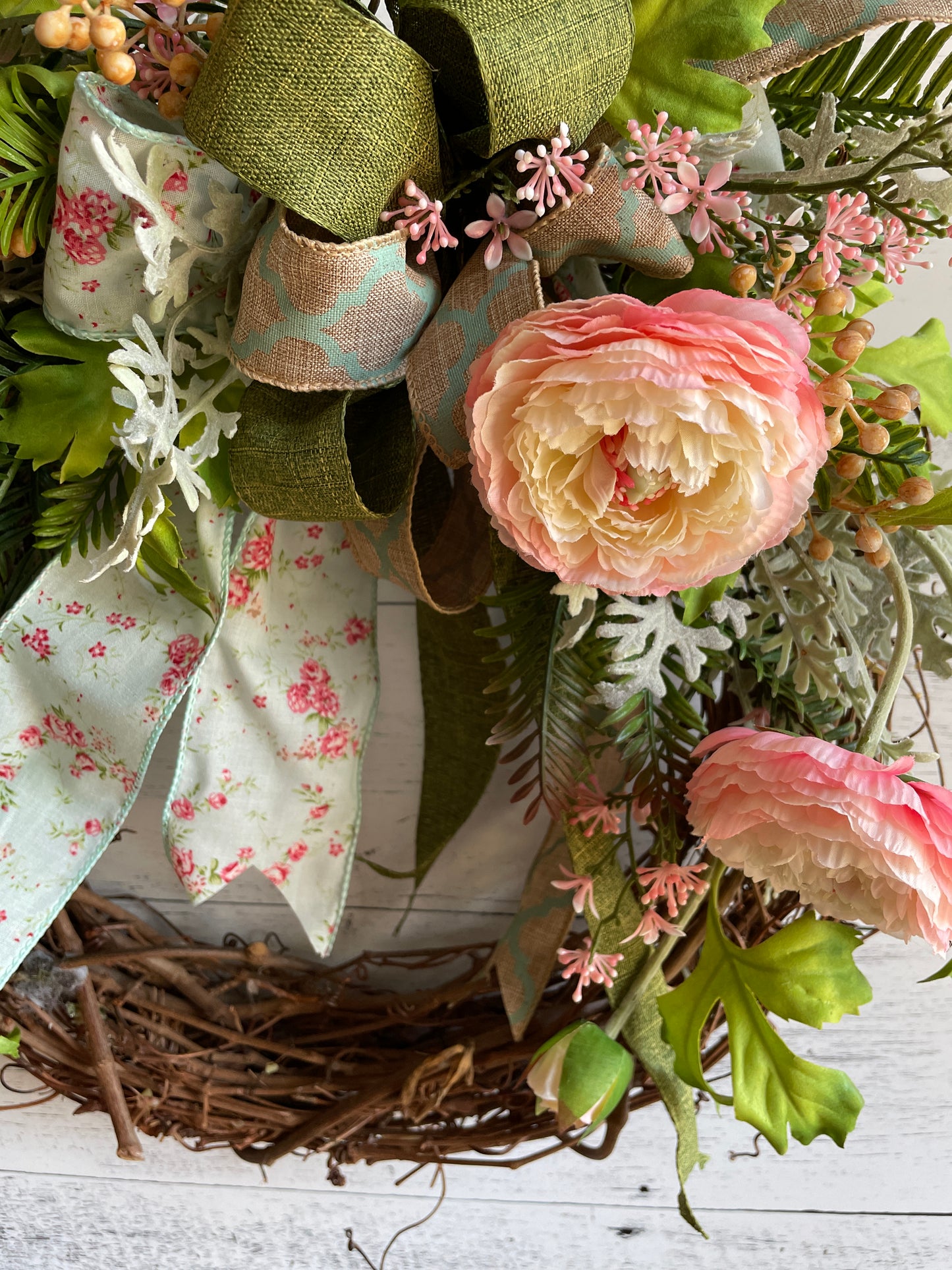 Pink floral Wall Wreath