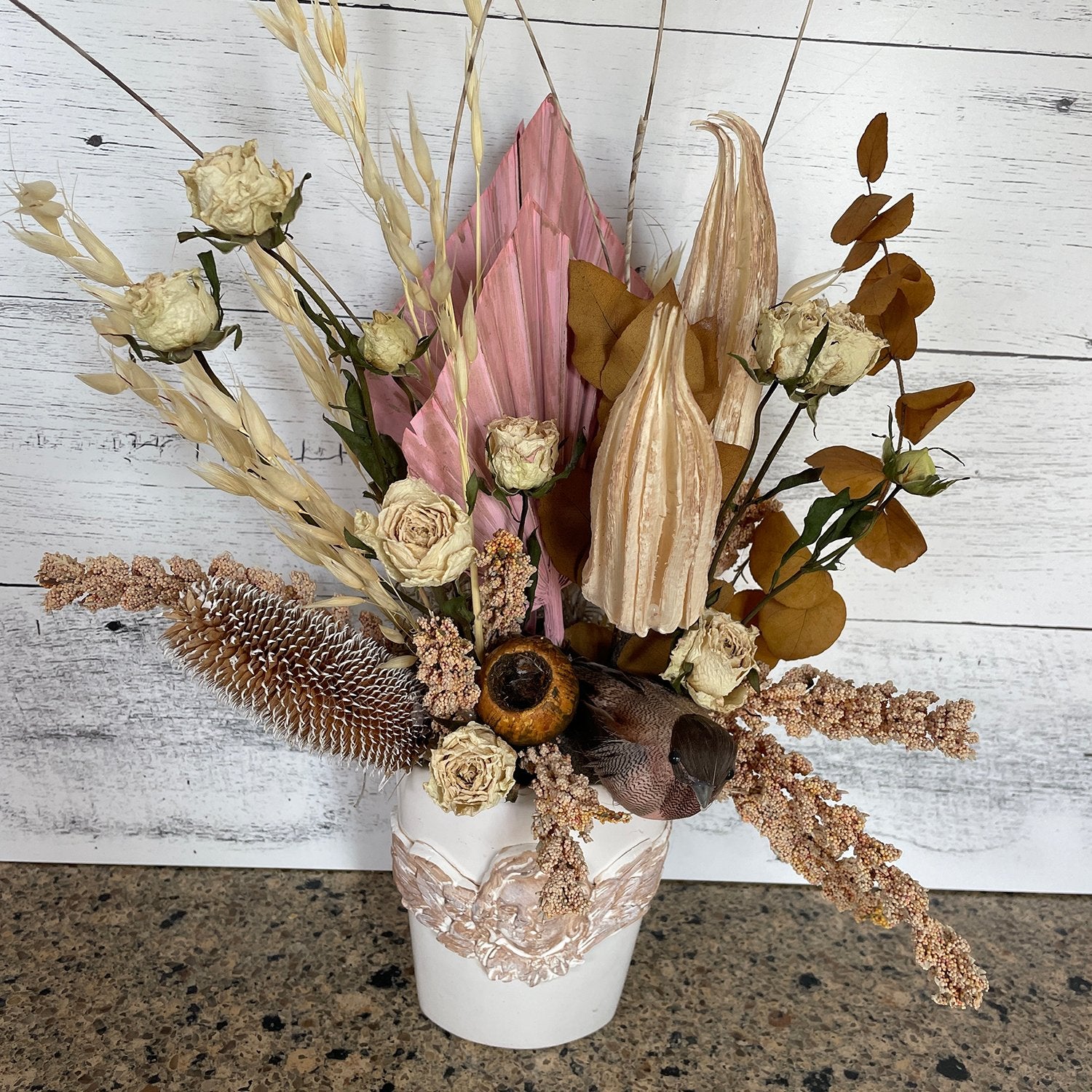 Dried Floral Decor from Lavender Blue Floral Designs