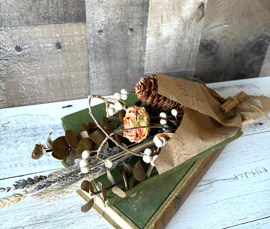 Dried Floral Bundle | Natural Fall Bouquet with Lavender & Eucalyptus – Rustic Autumn Decor & Gift