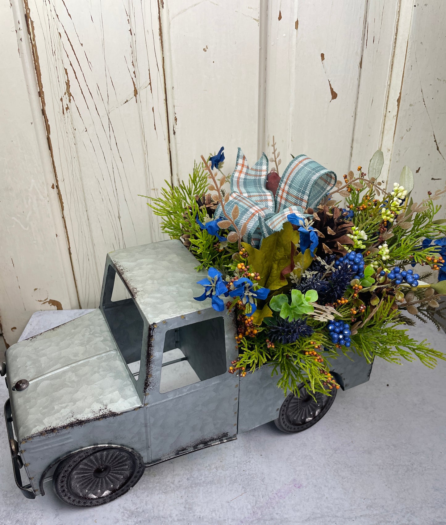 Truck planter with fall  florals