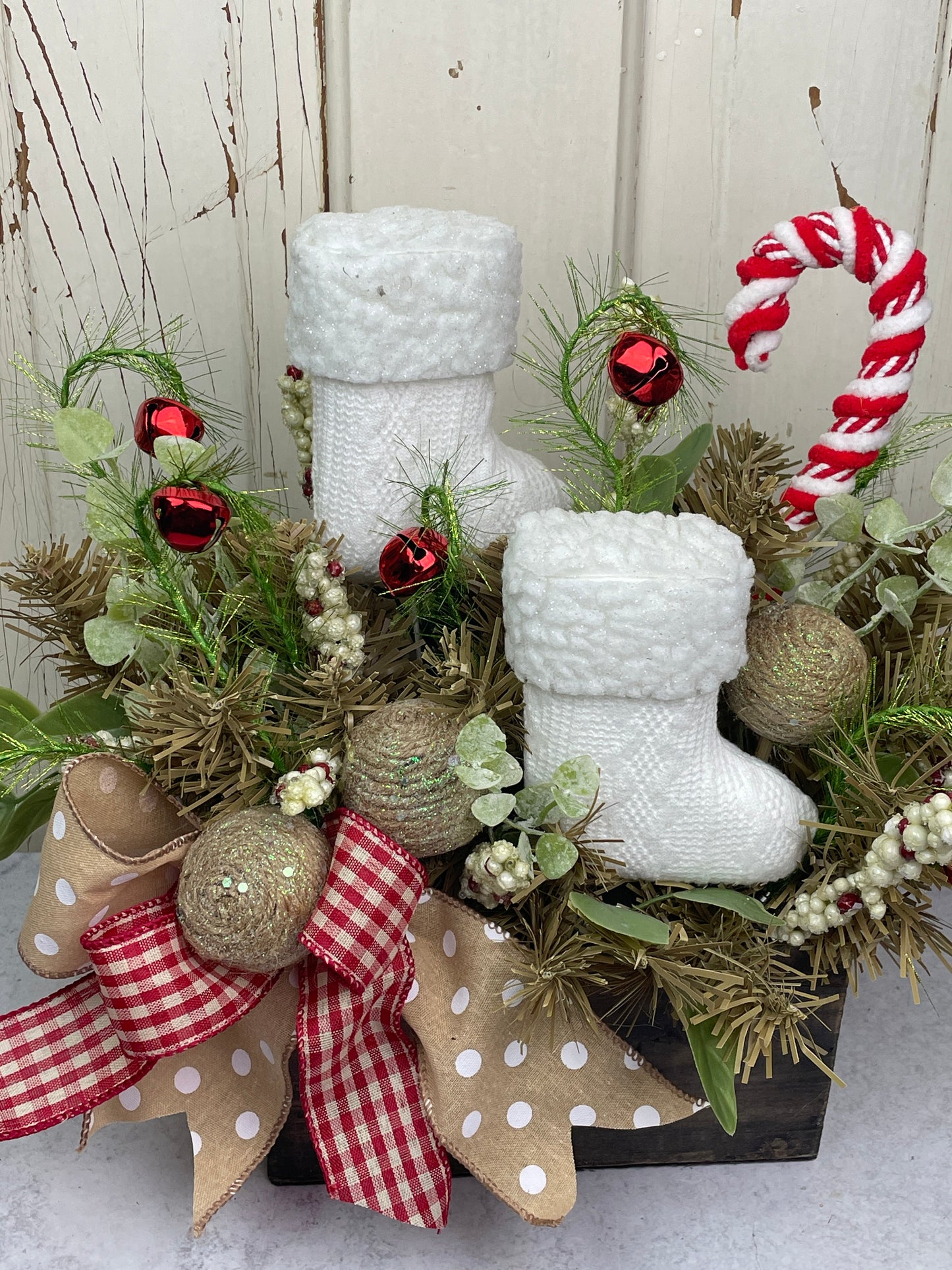 Christmas Stockings foral arrangement