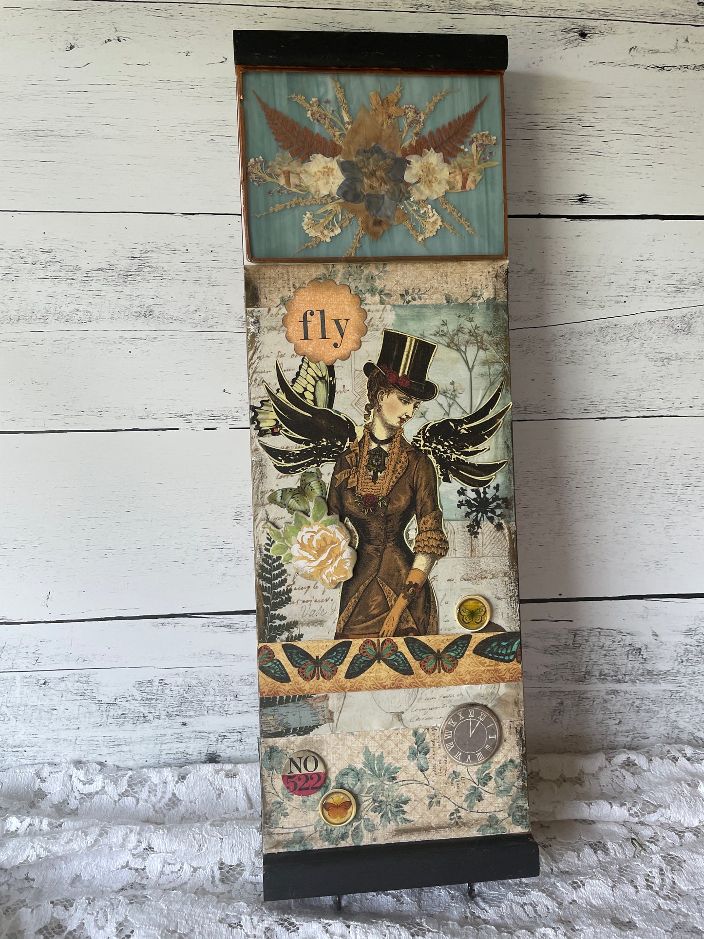 Steampunk keyholder art wall decor