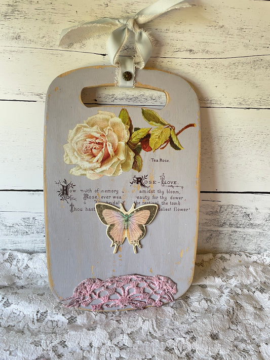 French Shabby Chic Rose Wall Art