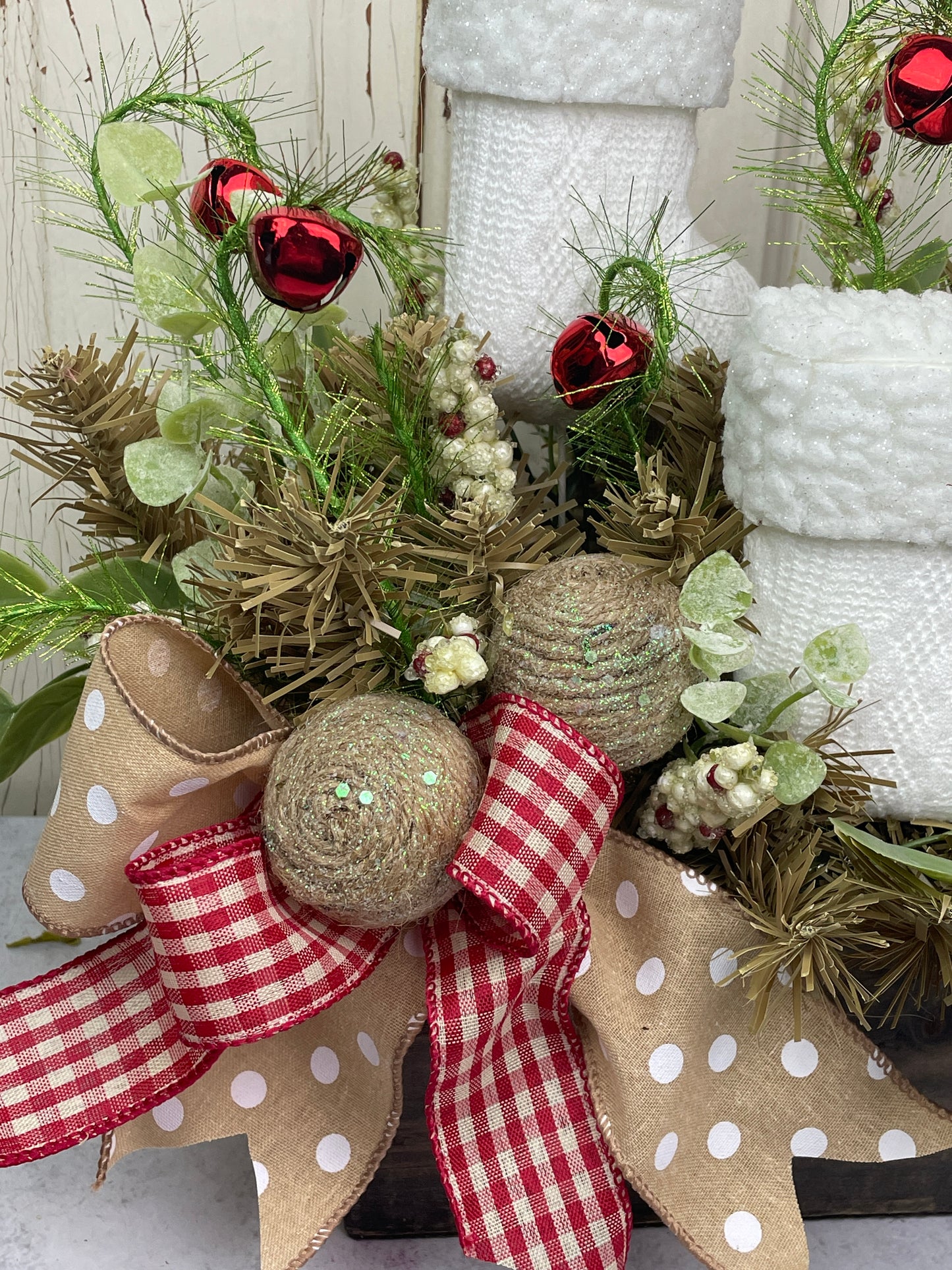 Christmas Stockings foral arrangement