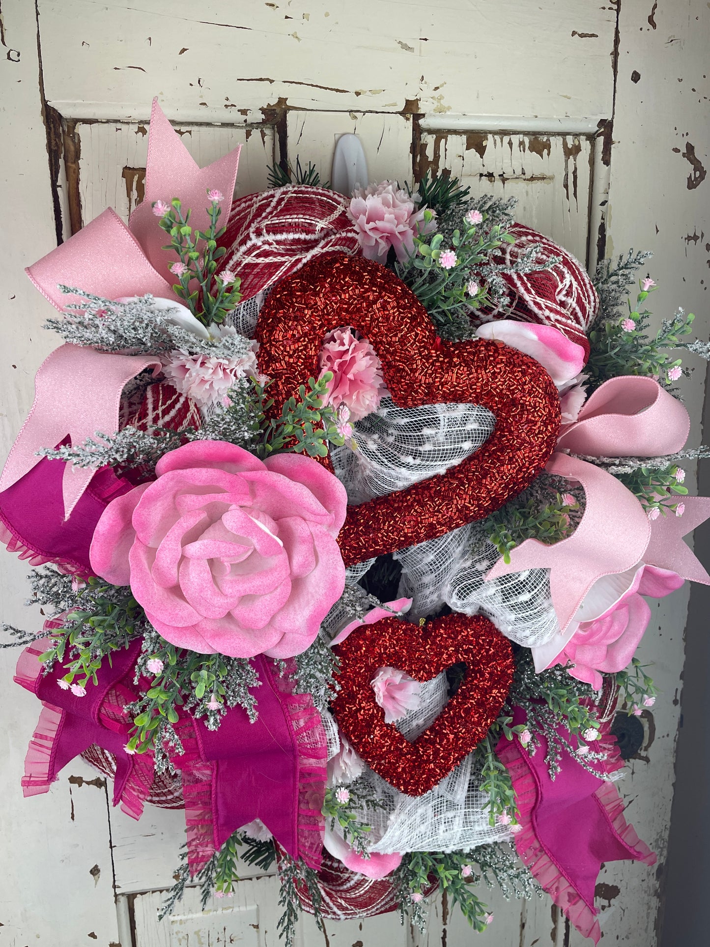 Valentines Flower Wreath