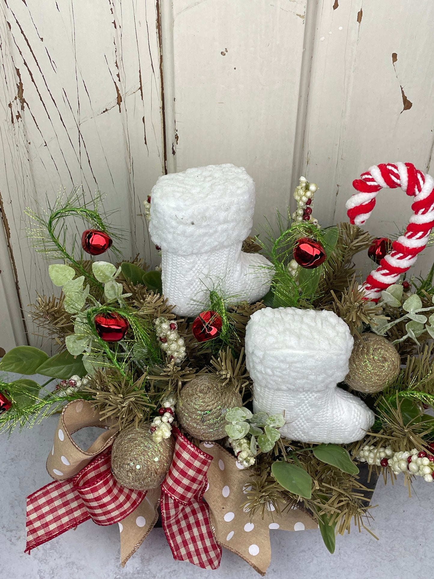 Christmas Stockings foral arrangement