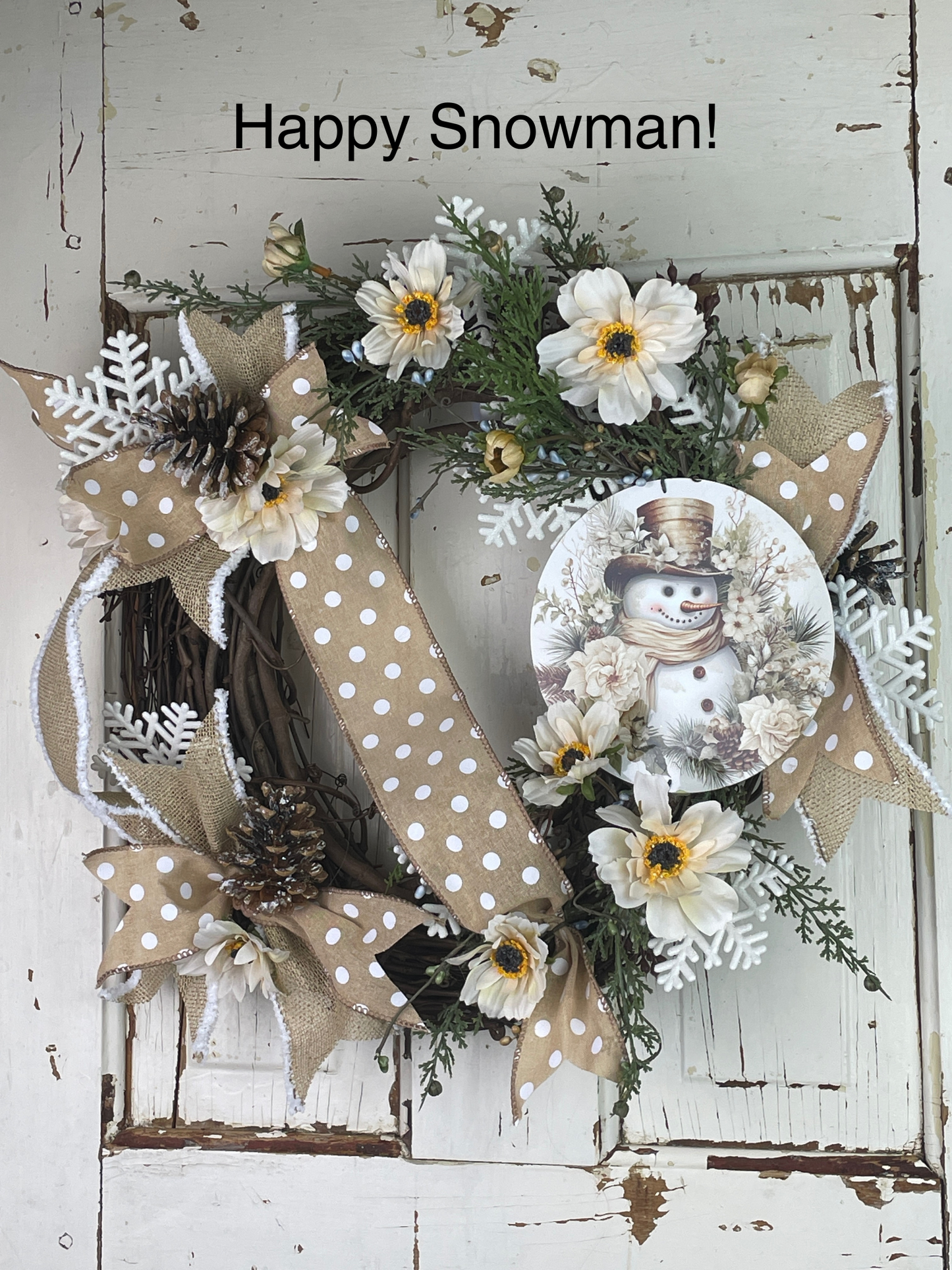 Snowman Winter Wreath