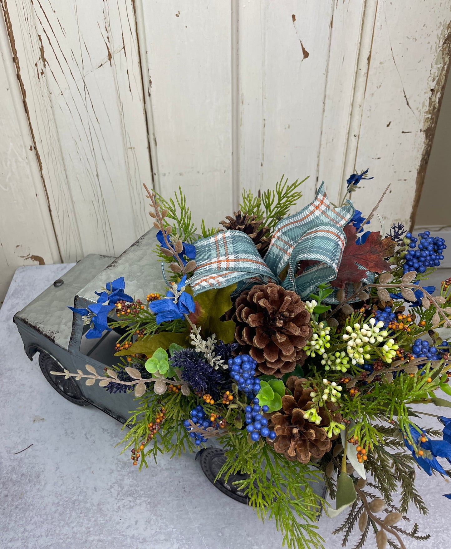 Truck planter with fall  florals