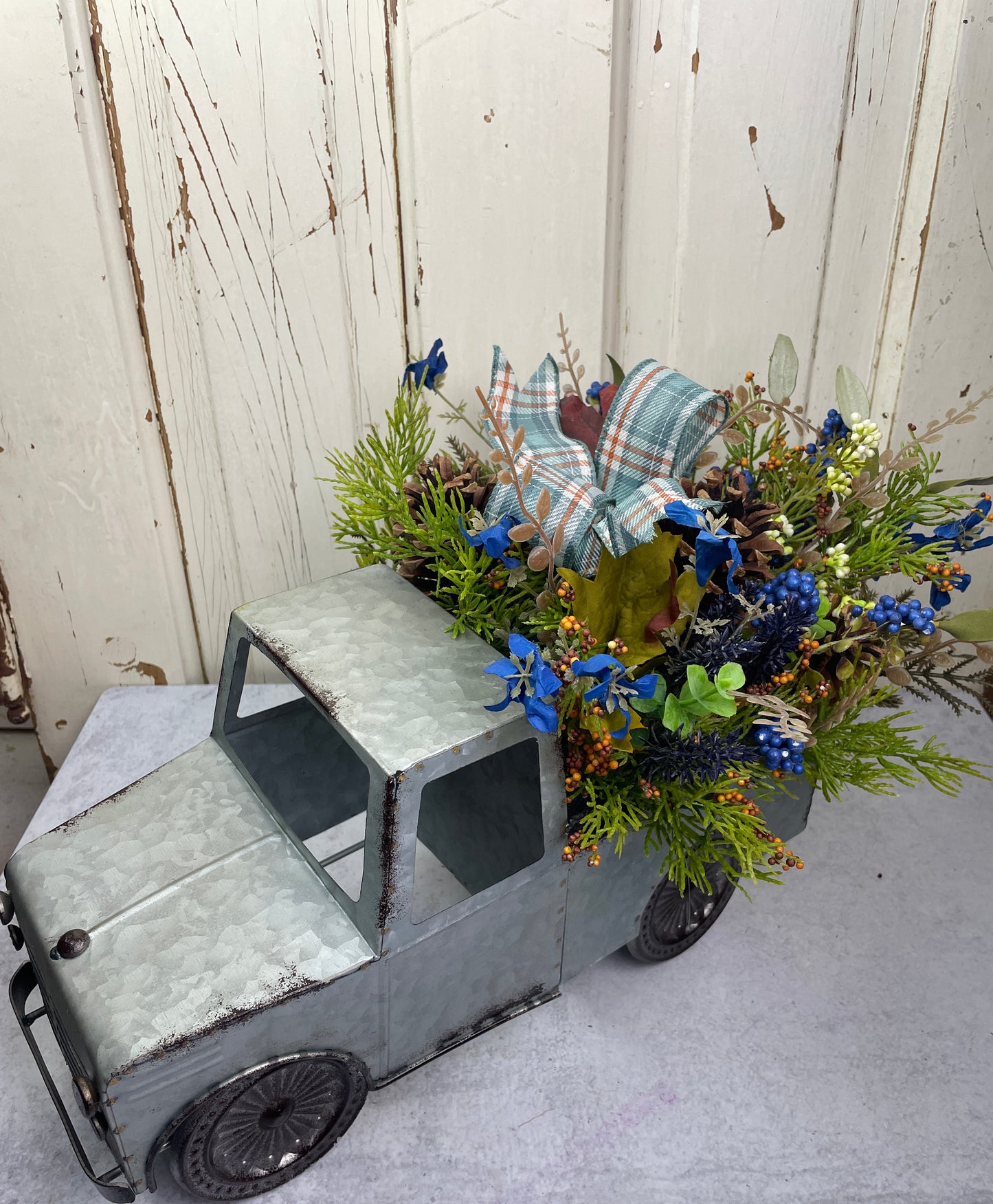 Truck planter with fall  florals