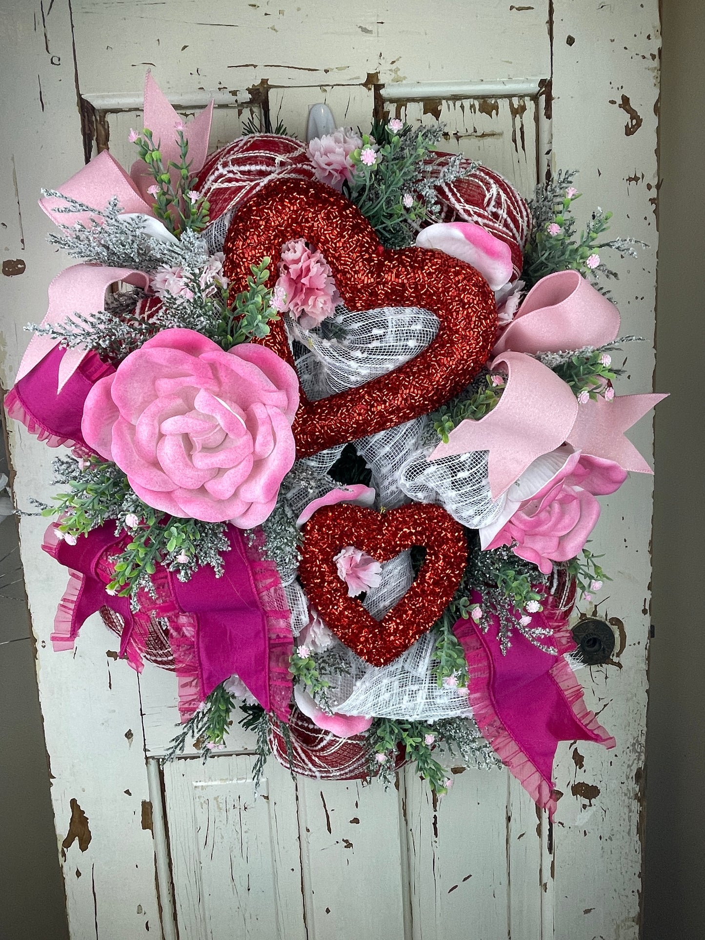 Valentines Flower Wreath