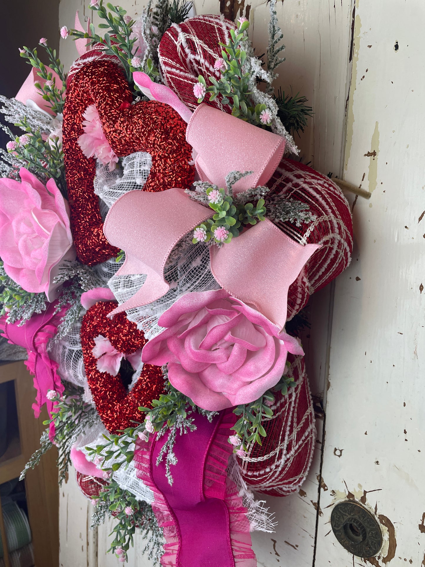 Valentines Flower Wreath