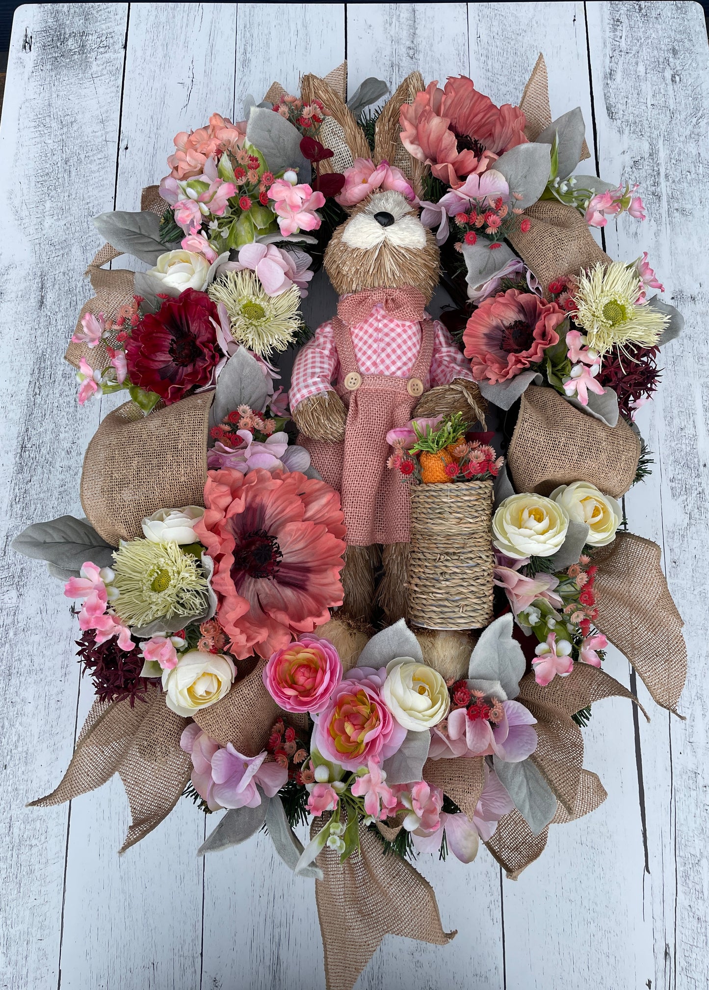 Pink Rabbit Wreath in Pink