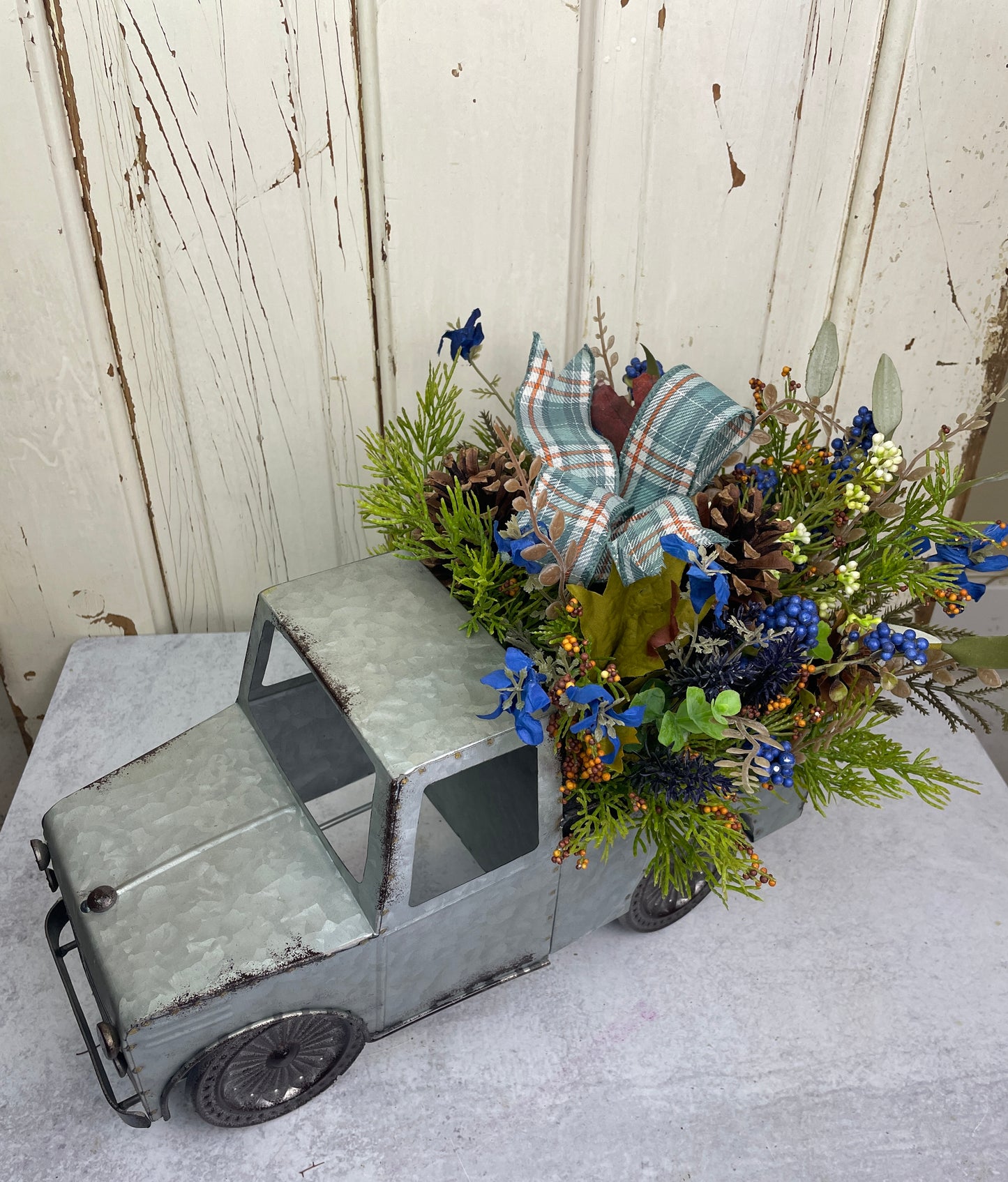 Truck planter with fall  florals