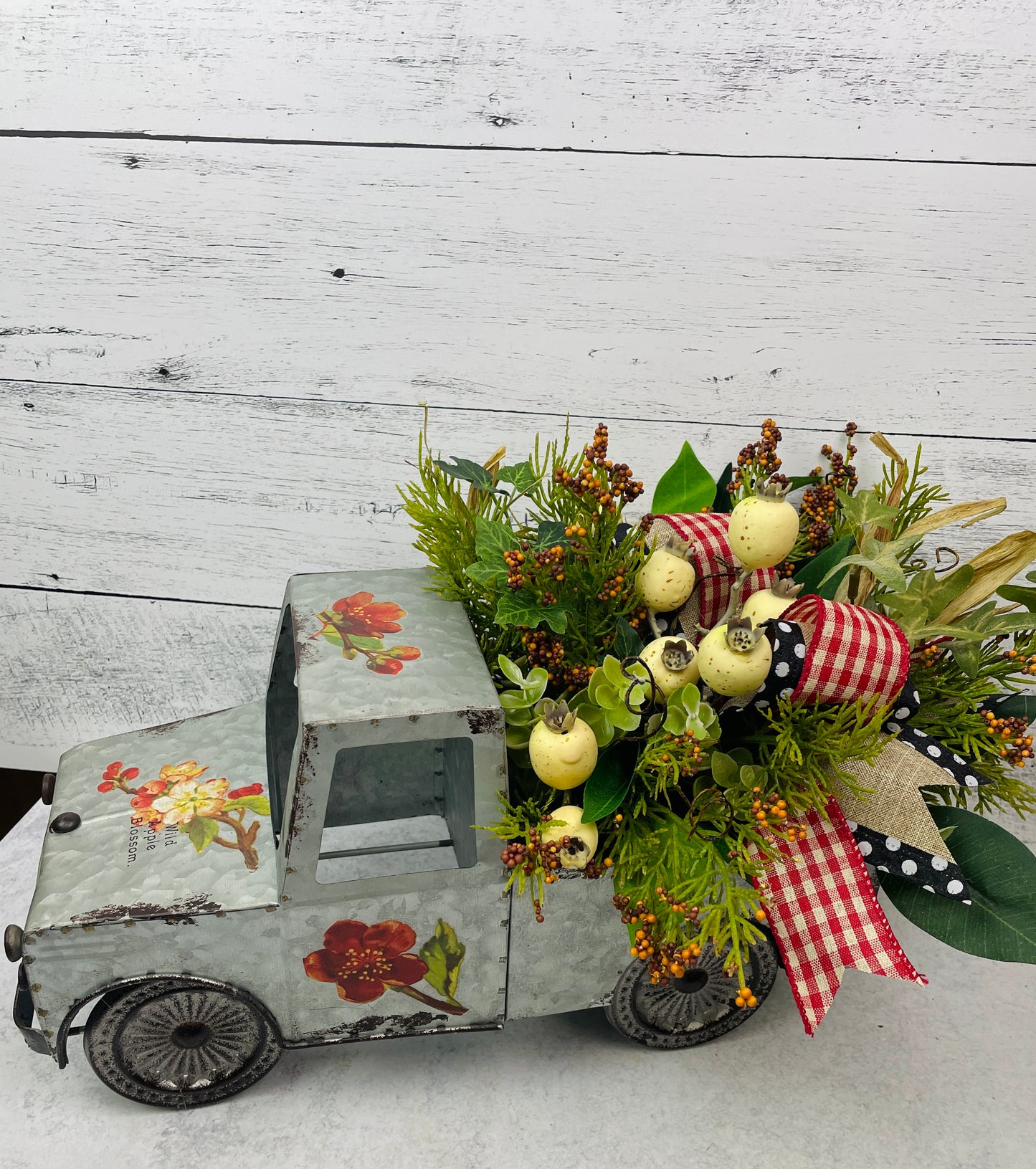 Fall truck floral arrangement