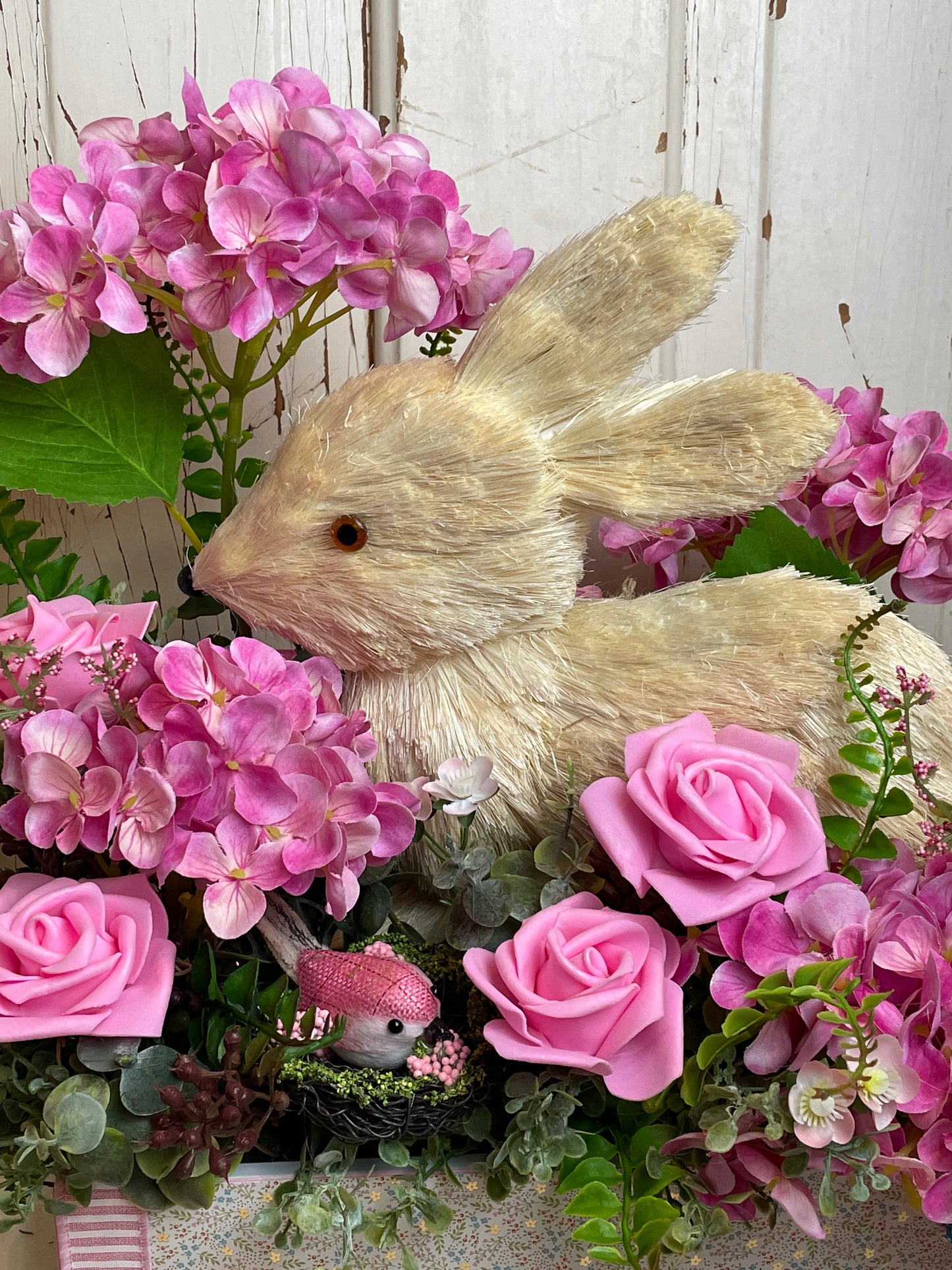 Bunny and Florals Table Centerpiece