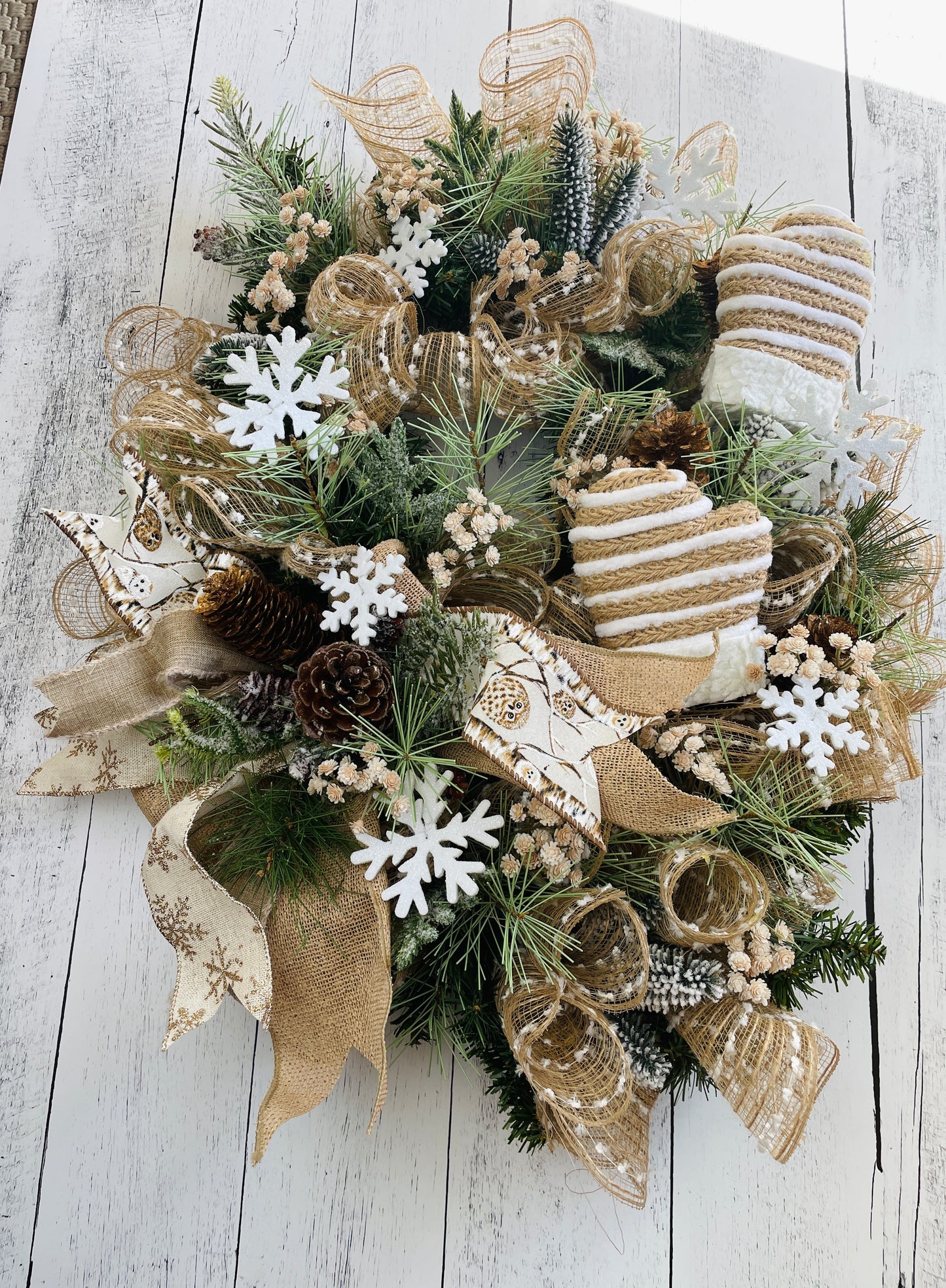 Mittens Winter  Rustic Wreath