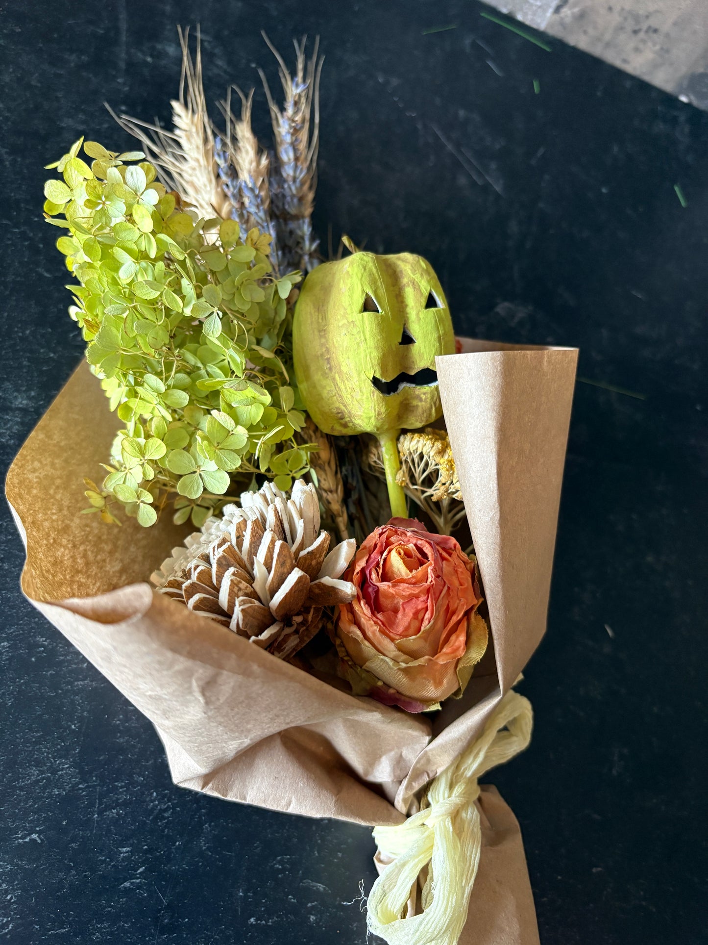 Dried Fall Floral Bundle with Lavender | Rustic Autumn Home Décor Gift