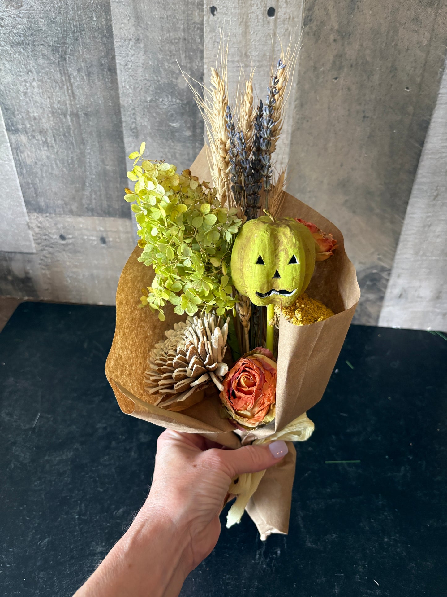 Dried Fall Floral Bundle with Lavender | Rustic Autumn Home Décor Gift