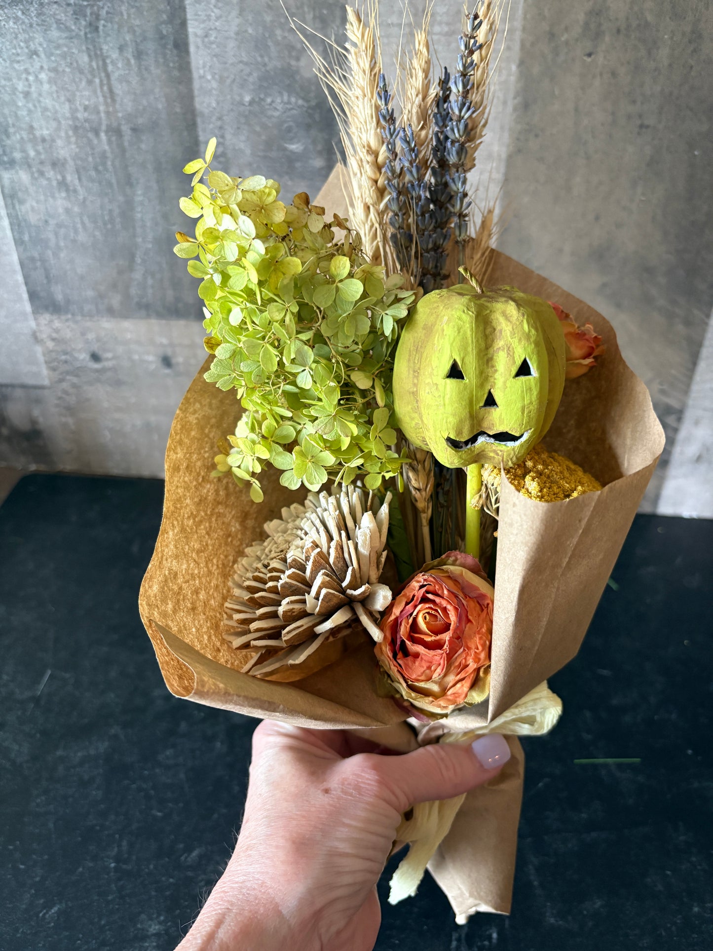 Dried Fall Floral Bundle with Lavender | Rustic Autumn Home Décor Gift