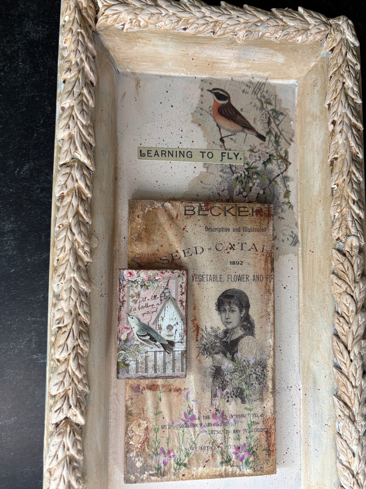 Shabby Chic Garden Wall art assemblage