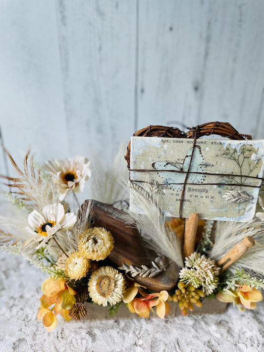 Vintage shoe floral arrangement