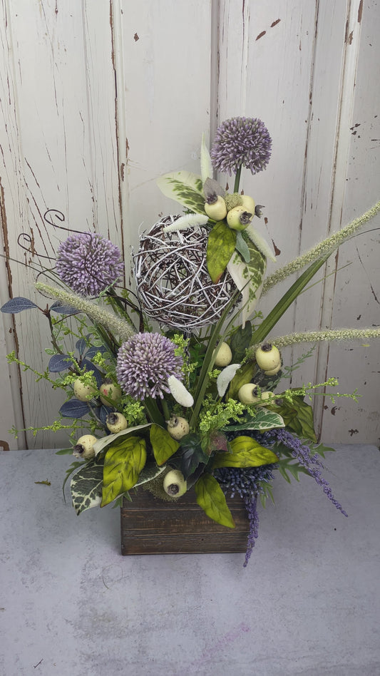 Purple Modern Floral arrangment