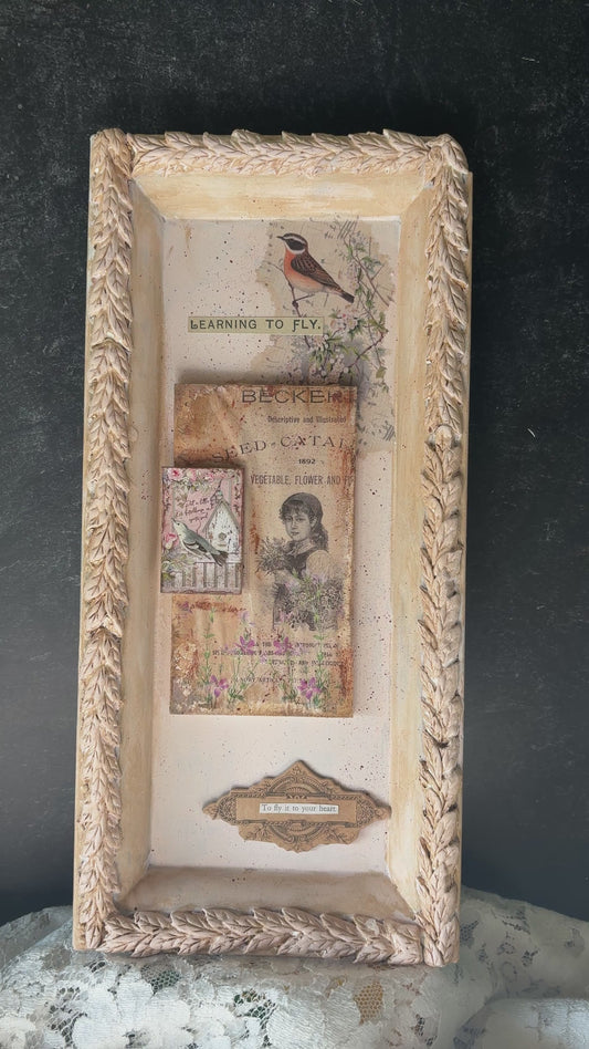 Shabby Chic Garden Wall art assemblage