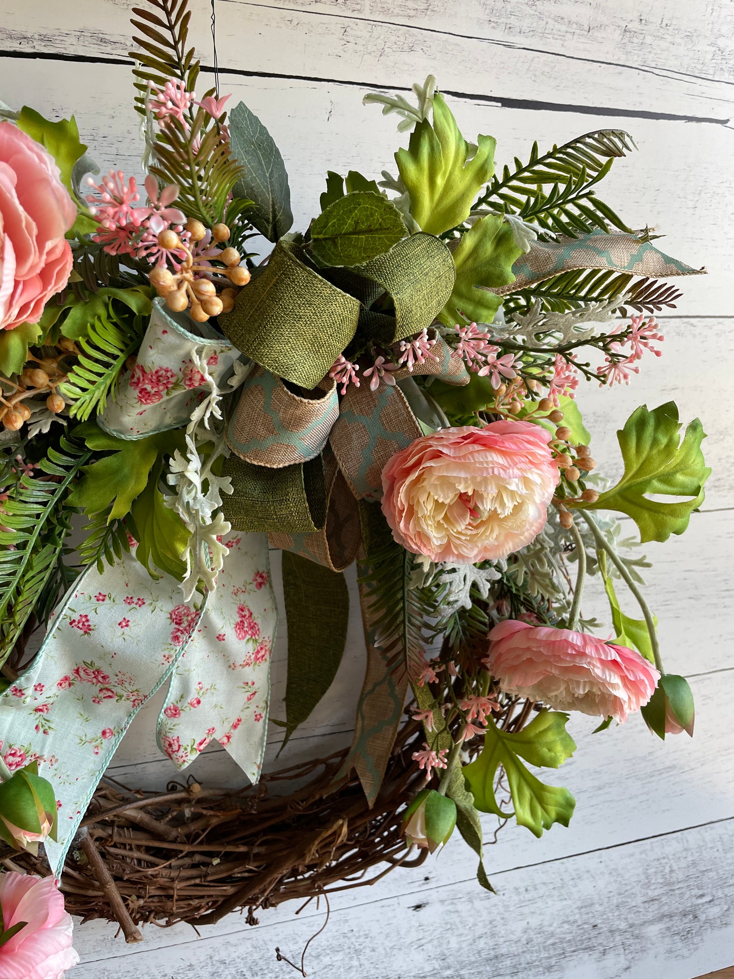 Pink floral Wall Wreath